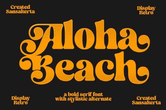 Aloha Beach: The Retro Display Font That Feels Like Sunshine