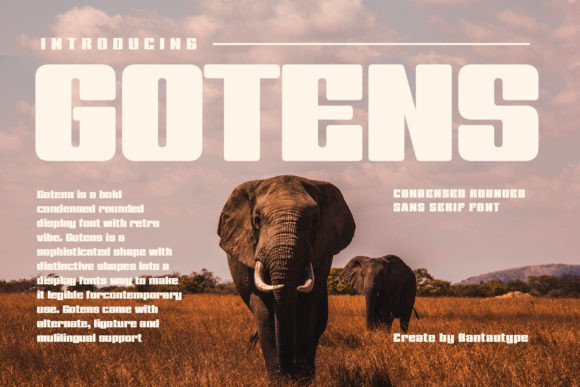 Gotens: Commanding Attention with Bold, Geometric Typography