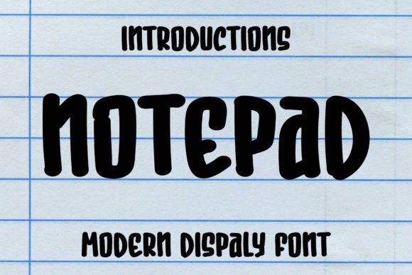 Notepad: The Playful Display Font for Cheerful Designs