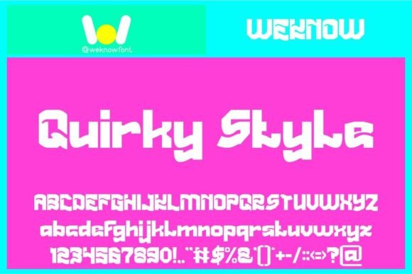 Quirky Style: A Typeface That Blends Eastern Aesthetics with Modern Design