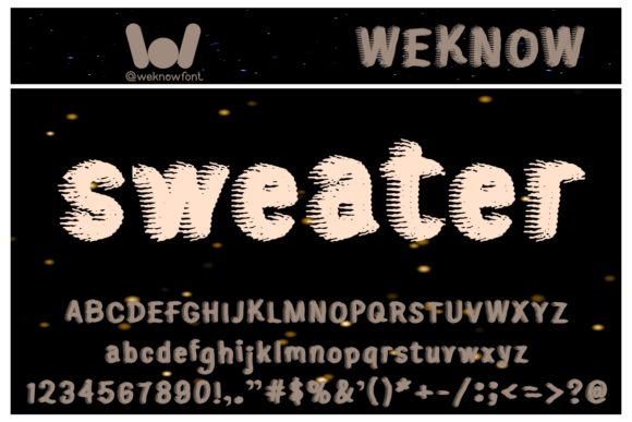 Sweater Font: A Display Typeface with Cozy, Creative Character